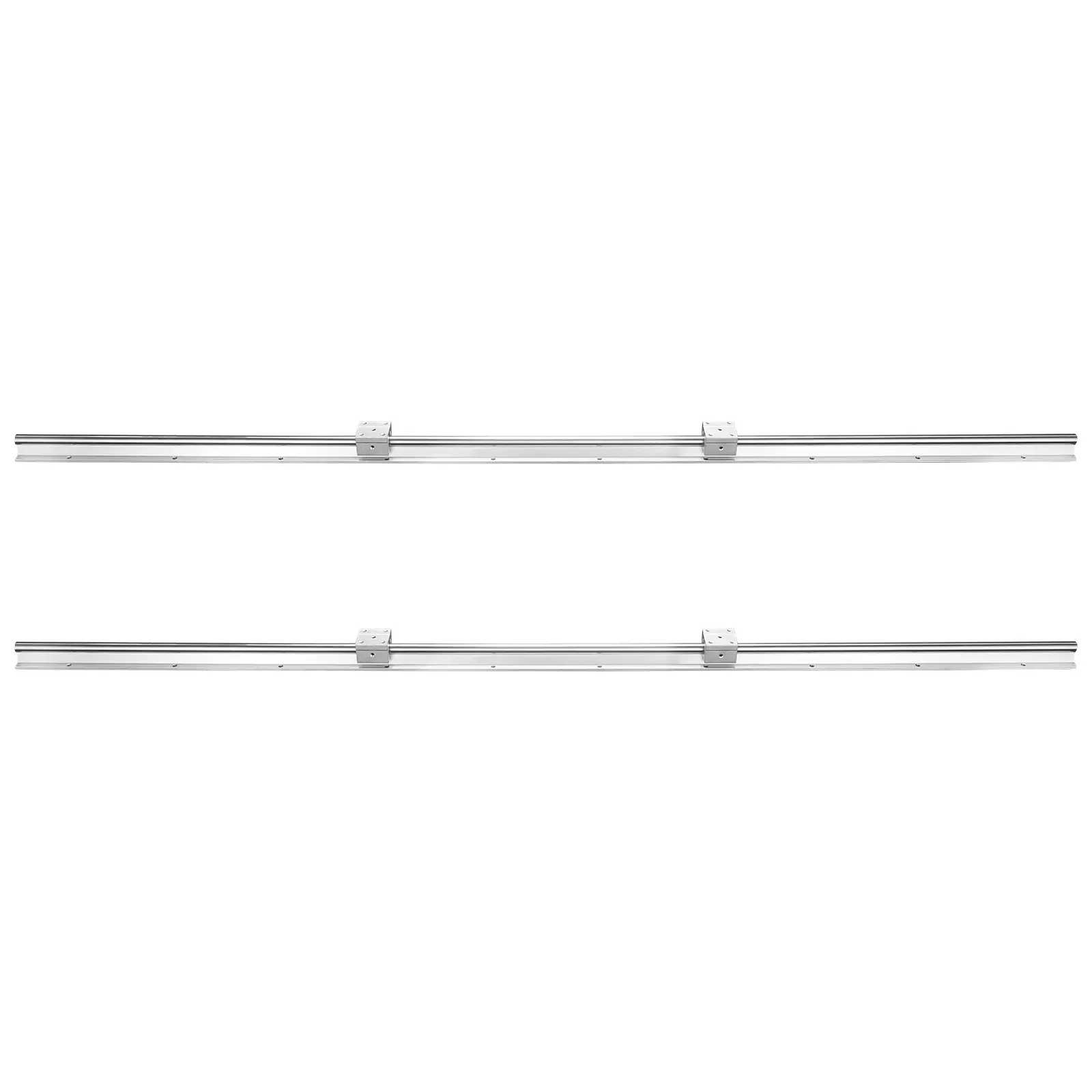 Linear Motion Set, Comes with Two Sbr20 Rails Four Sbr20uu Blocks, 1370 N Static Load (Per Block), 882 N Dynamic Load (Per Block), High Carbon Steel & Aluminum Construction