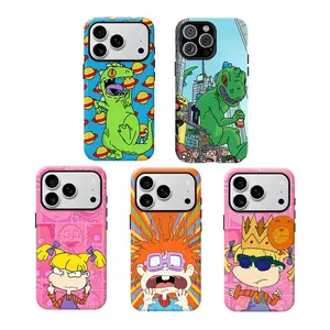Y-Ruuugrats Reptar dinosaur phone case,Having good protective properties,for iPhone 16 15 14 13 12 11 17Pro Max,for Samsung S25 S24 S23 S22 Ultra,Protective Cover,give her/him a gift for Christmas and Th