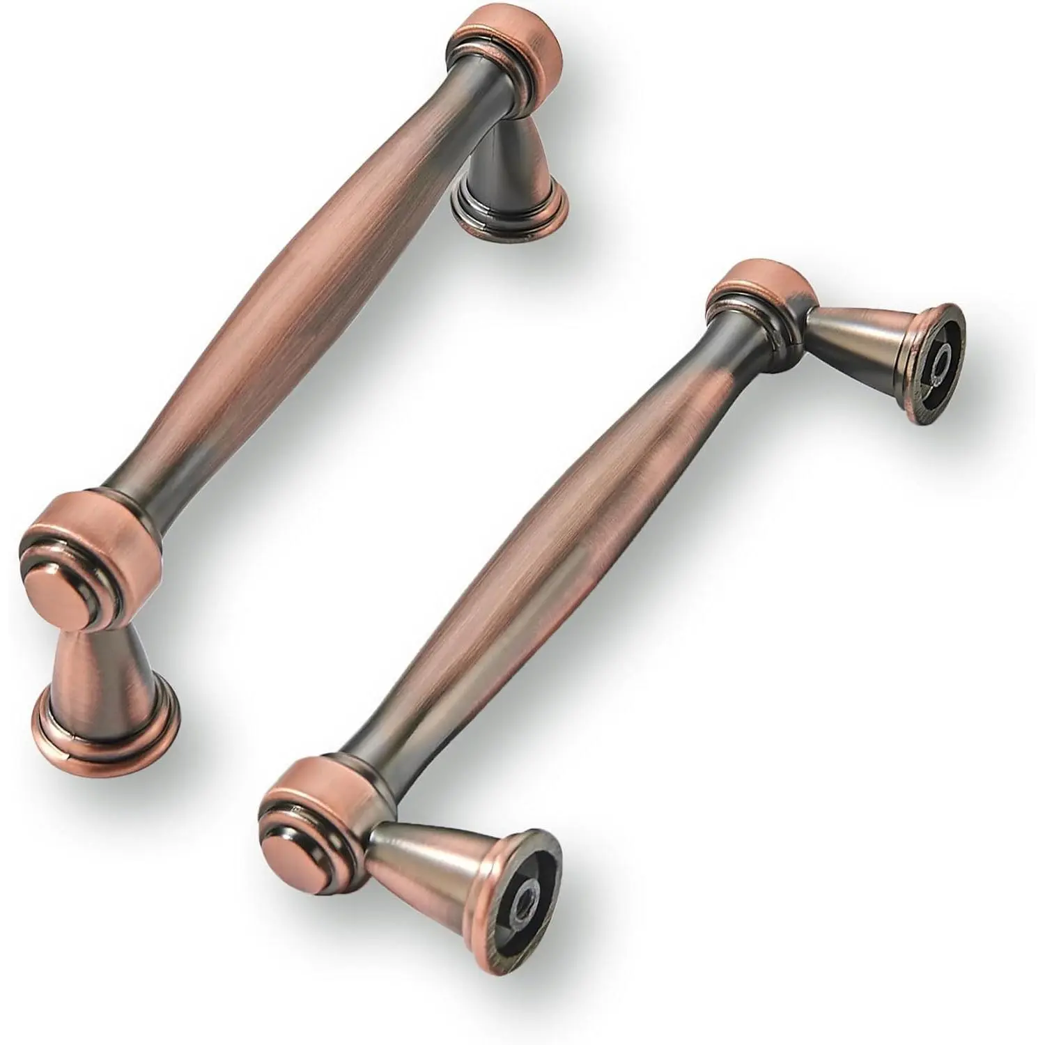 2 Pack 3 Inch(76mm) Brushed Antique Copper Cabinet Pulls Soild  Kitchen Cabinet Handles Kitchen Cabinet Hardware for Cupboard Drawer Handles Dresser Pulls