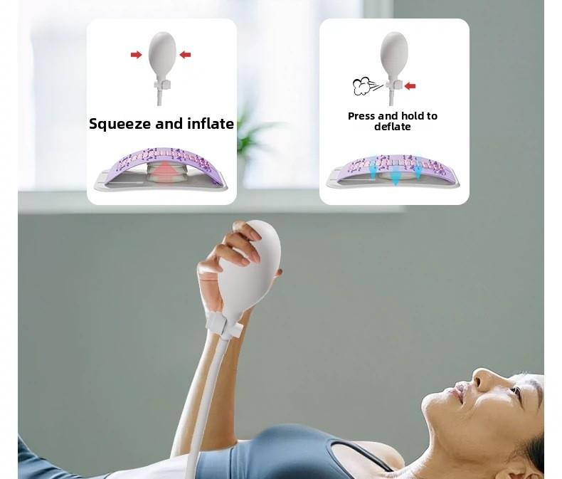 Lumbar spine soother, lumbar stretch massager, yoga auxiliary tool, cervical spine back support, back stretching top waist handy gadget