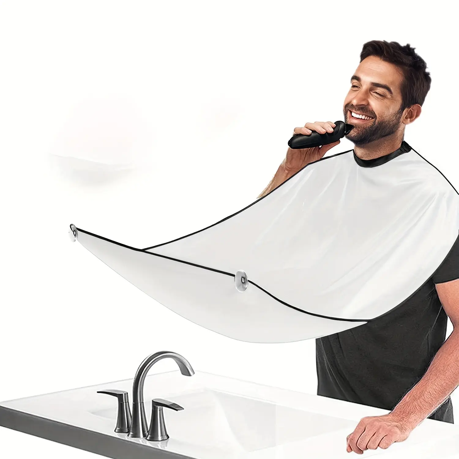Men's beard bib apron set, Grooming beard and hair clippings collection bib for shaving and haircuts, haircut clippings collection cloth, suitable for birthday and holiday gifts