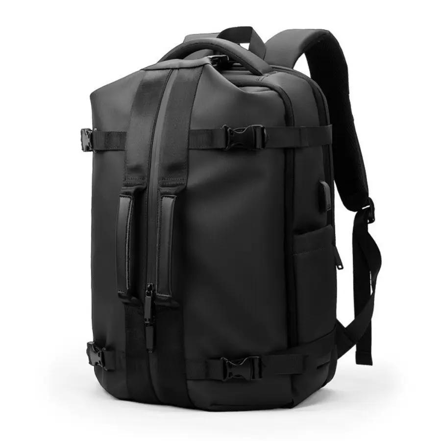16 Inch Laptop Backpack, Large Capacity Business Travel Daypack with Luggage Strap, Durable Breathable Casual Backpack for Men Women Work Commute Business Trip Daily Use