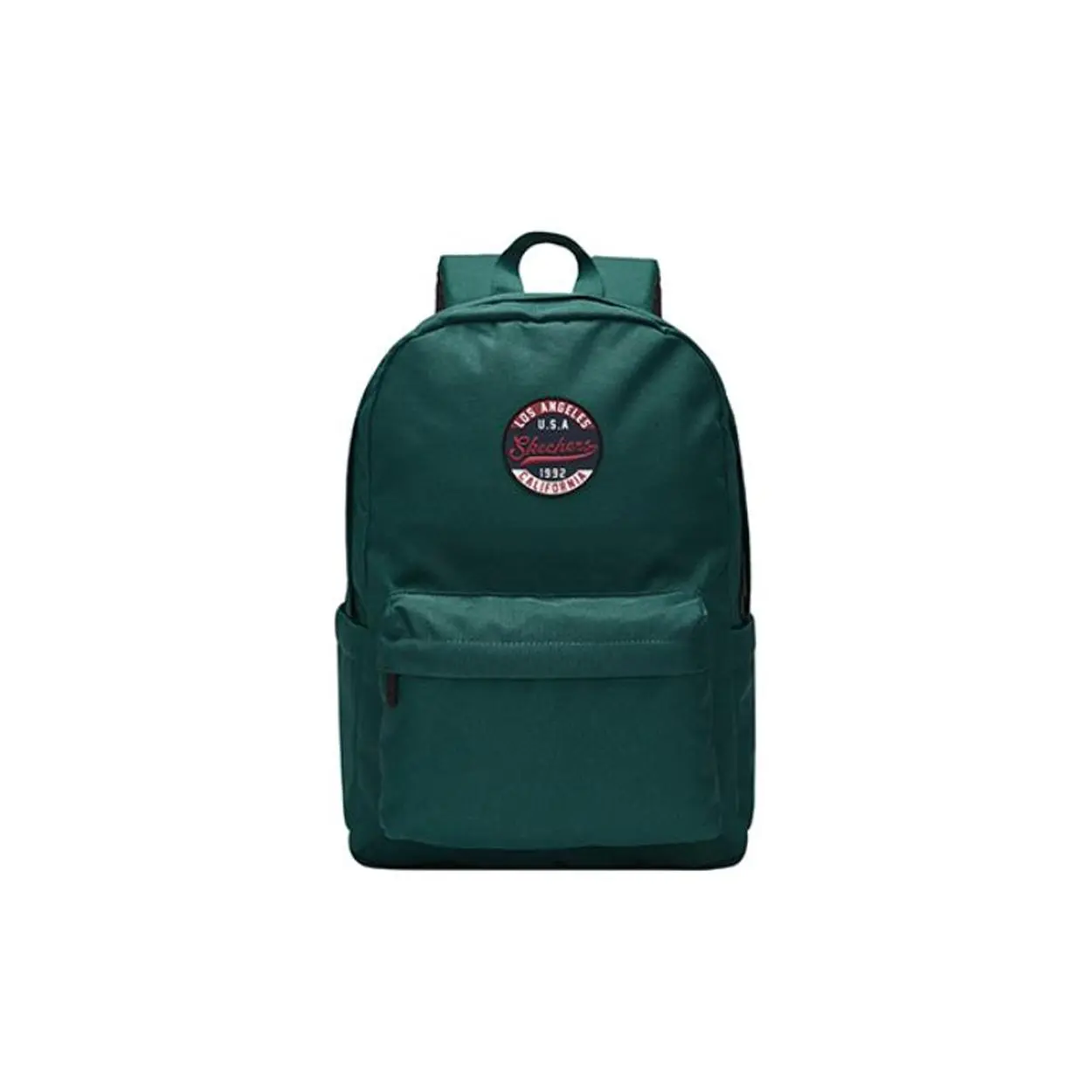 Skechers Retro Student Zippered Fabric Backpack for Men and Women in Forest Green