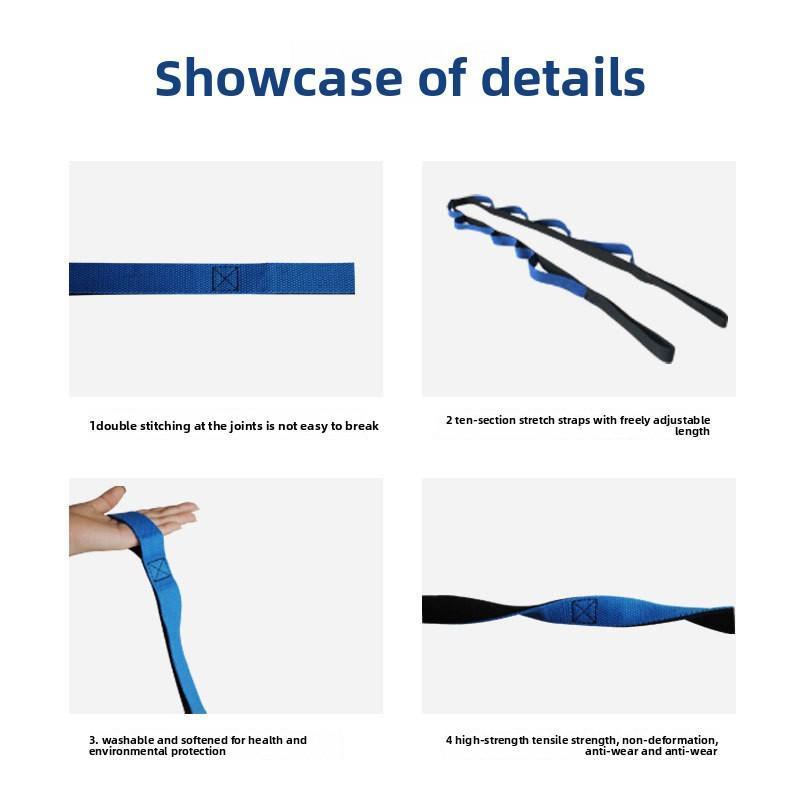 2.1M yoga belt non-elastic knitted chrysanthemum rope stretching belt tension belt tension belt stretcher