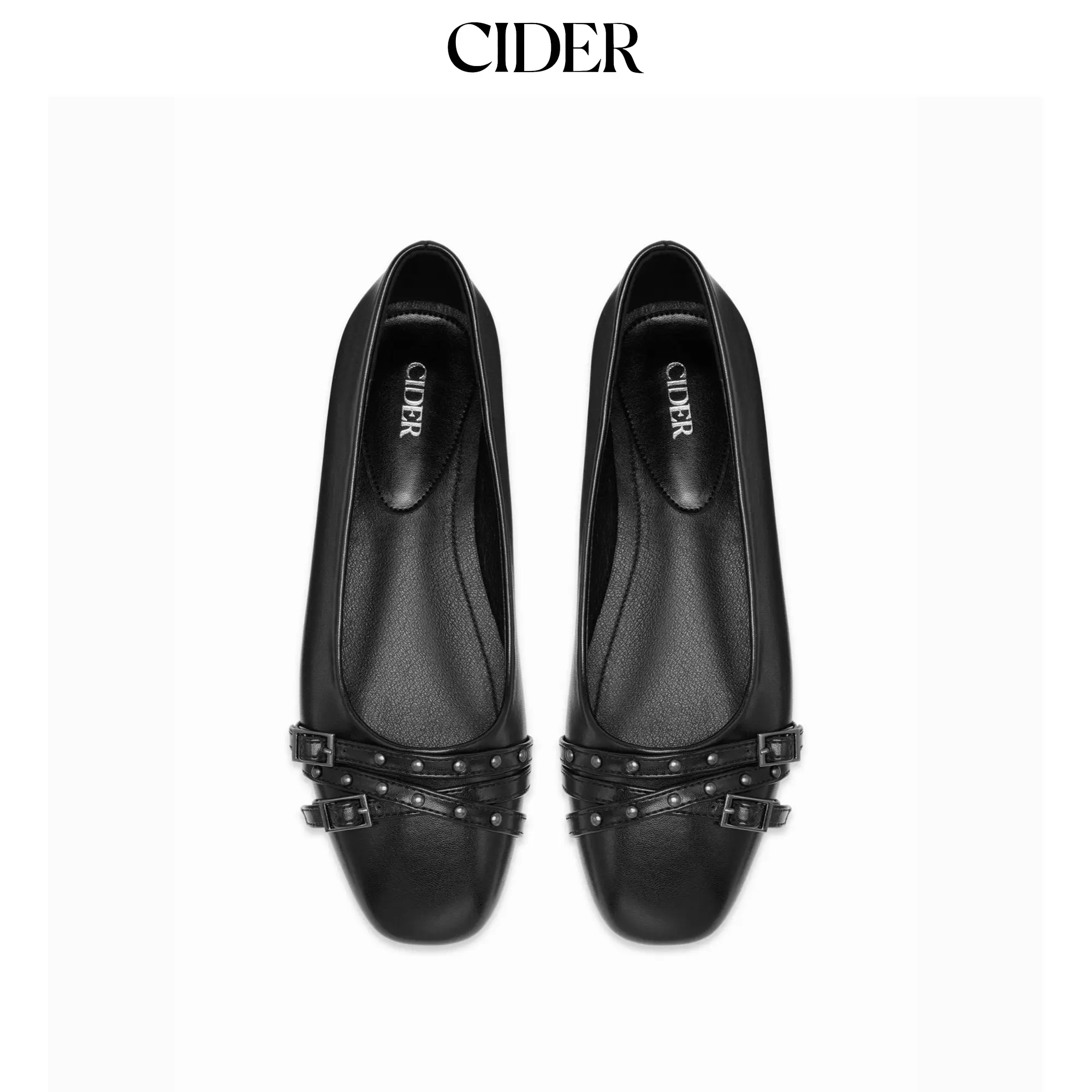 Cider DOUBLE BUCKLE  FLATS SohoChic