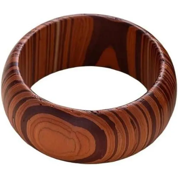 Wooden Bangle Bracelet for Men Women  Ethnic Chunky Wide Bangle Bracelet Stylish  Wristband Boho