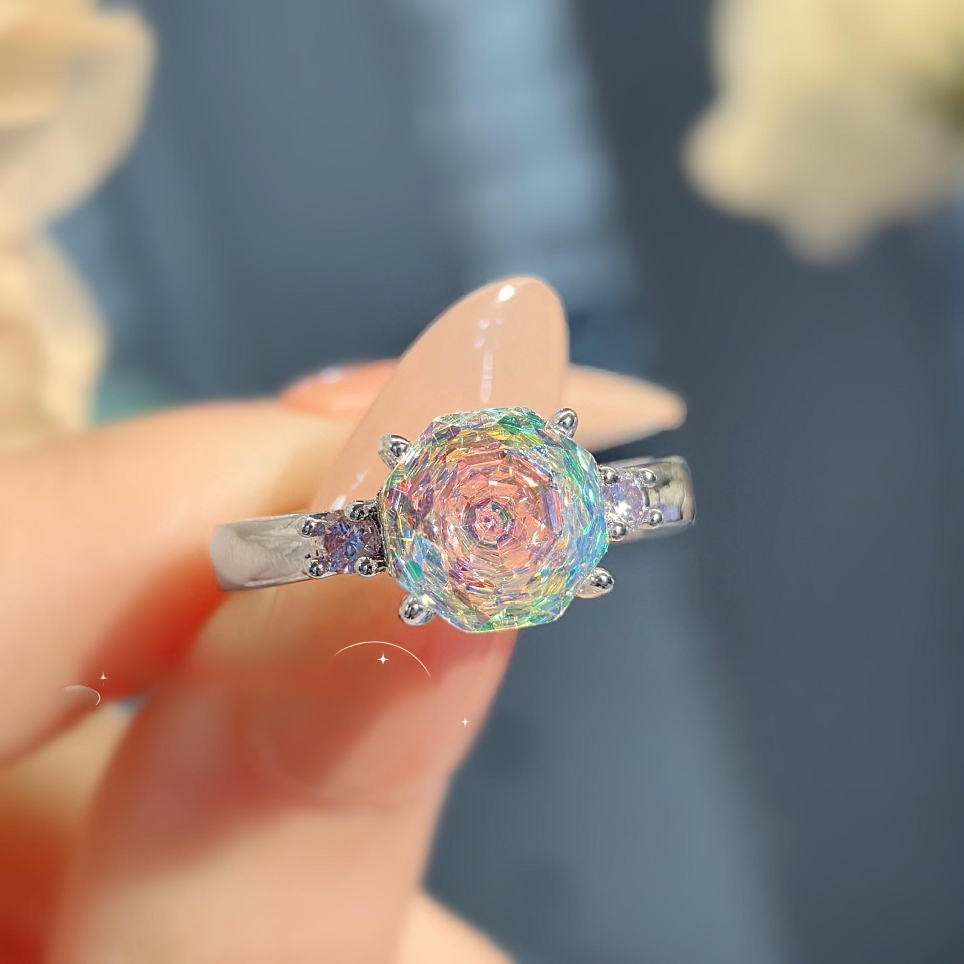 ✨   Octagonal Millennial Rose Cut CZ Set |   Pendant Necklace + Stud Earrings + Ring 💍 |   Same Chic Design |   Available Separately 🎁   – Trendy Gift for Her