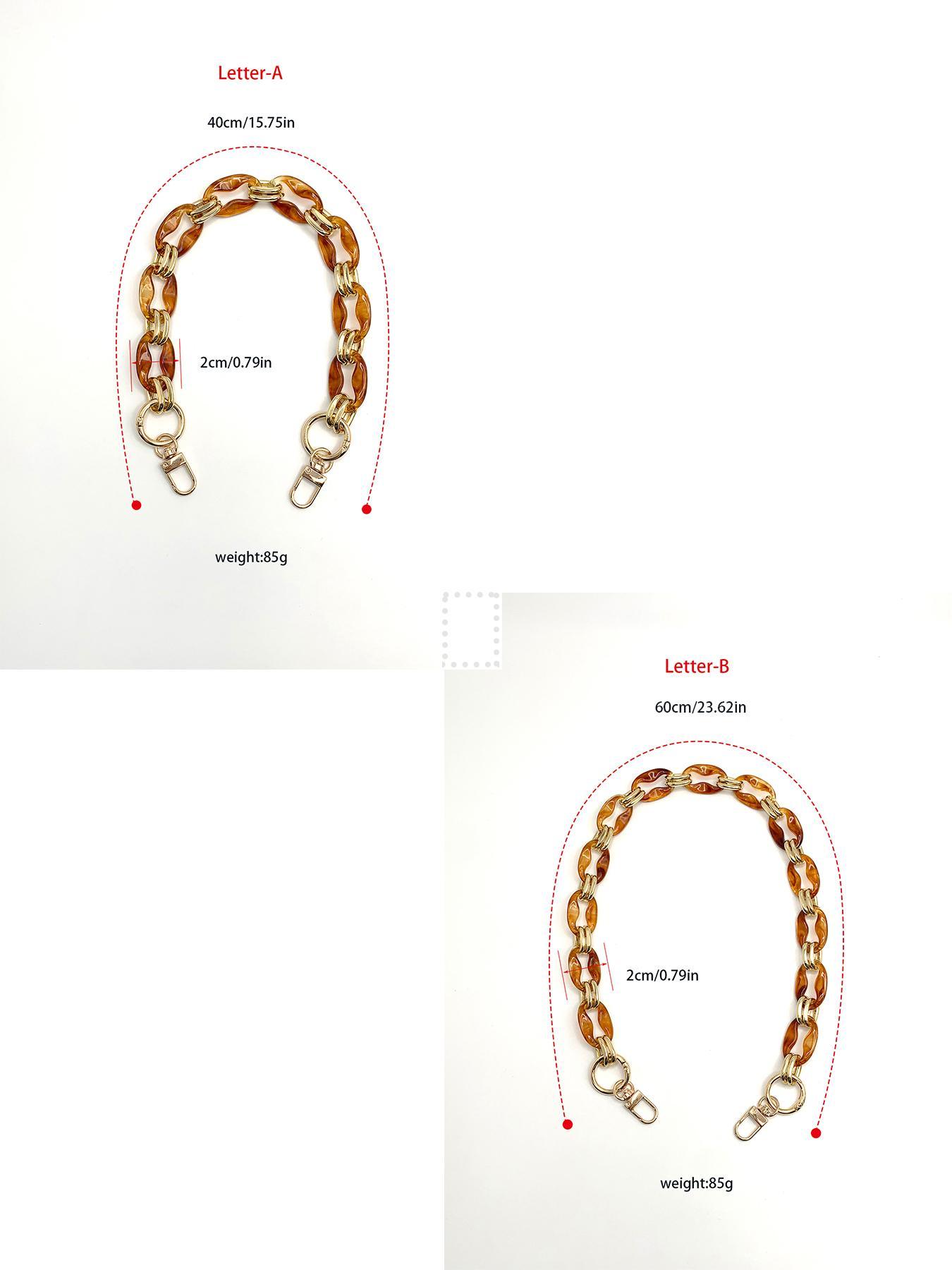 Fashionable Colorblock Arcyl Chain Bag Strap, Casual Versatile Bag Strap for Women & Men, All-match Bag Accessories for Daily Use, Adjustable Shoulder Strap