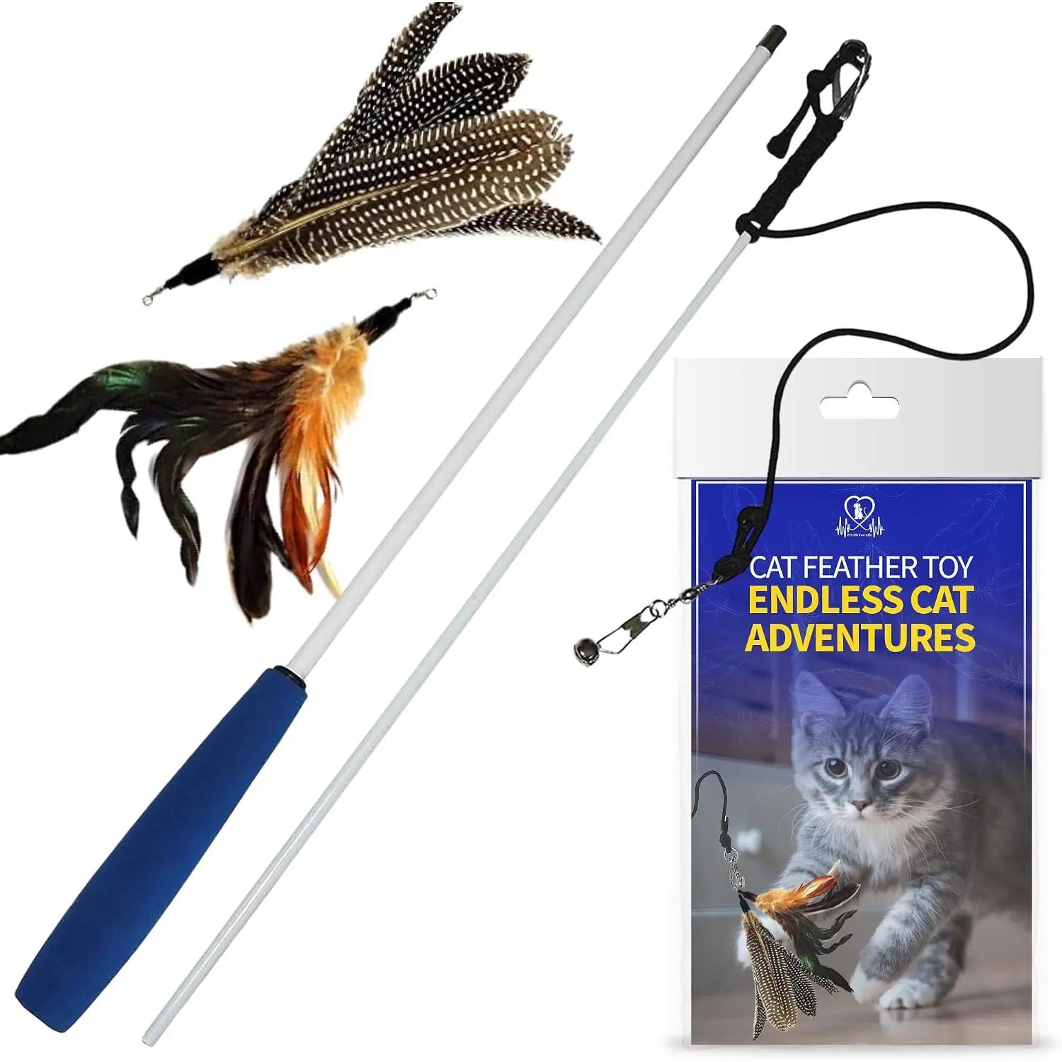 Wand Toys – Interactive  Wand   Indoor s | 2  Attachments | Promotes   & ness, Made w/ Soft & Durable Materials |  (Brown)