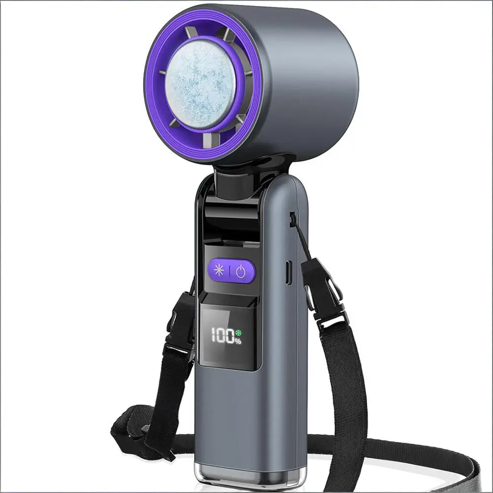 Powerful 4000mAh Turbo Fan: Rechargeable Handheld Fan, Cordless Turbo Fan, Portable 3-in-1 Handheld Design, 199-Speed Cooling, Multifunctional Cooling Fan, Battery Operated Fan, Ideal for Outdoor Adventures, Travel, and Beach Days