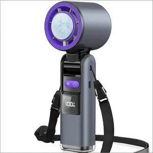 Powerful 4000mAh Turbo Fan: Rechargeable Handheld Fan, Cordless Turbo Fan, Portable 3-in-1 Handheld Design, 199-Speed Cooling, Multifunctional Cooling Fan, Ideal for Outdoor Adventures, Travel, and Beach Days