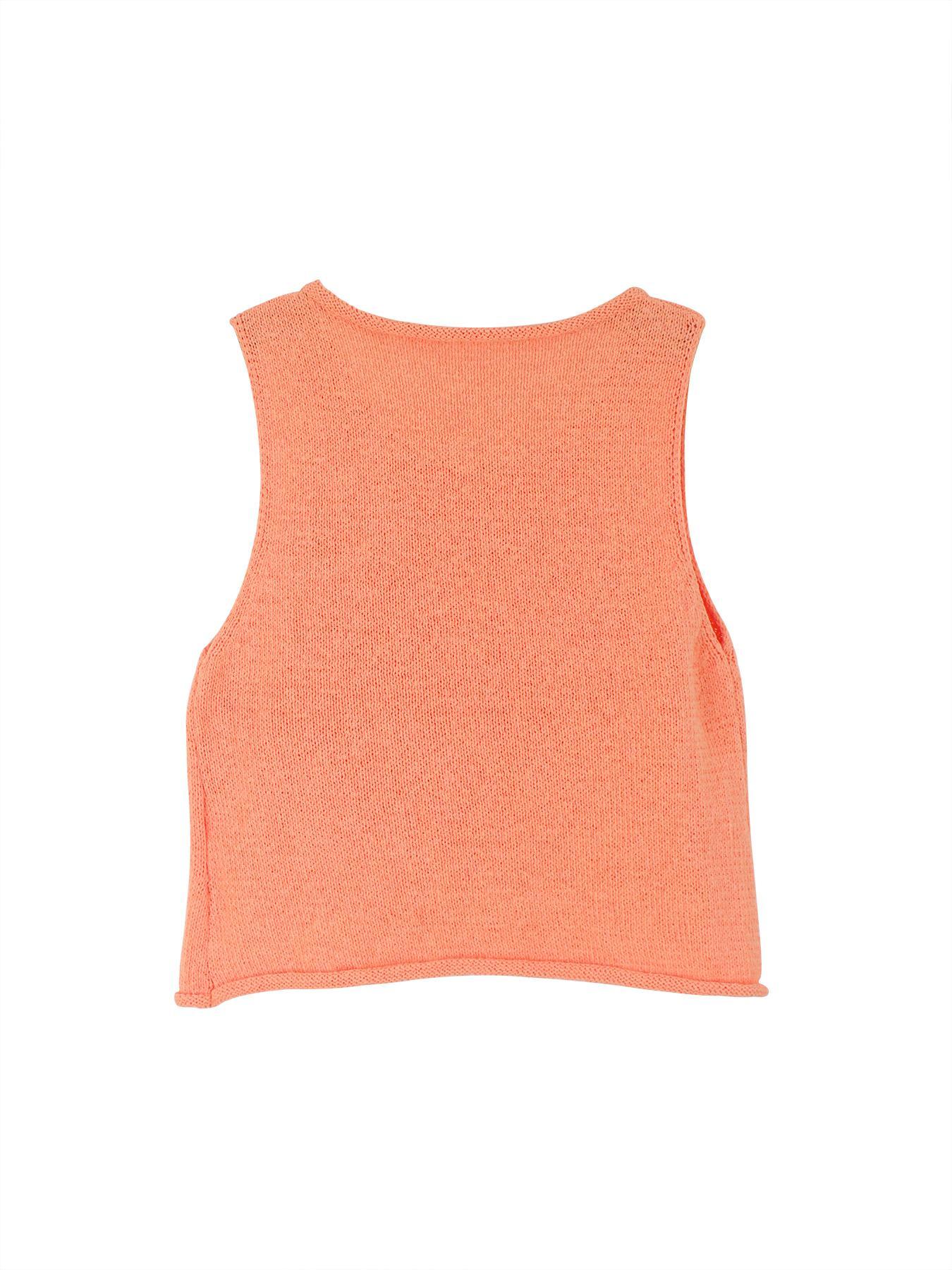 Women's Plain Round Neck Crop Sweater Vest, Casual Fitted Sleeveless Cropped Knit Top for Spring & Fall, Fashion Women's Knitwear for Daily Wear