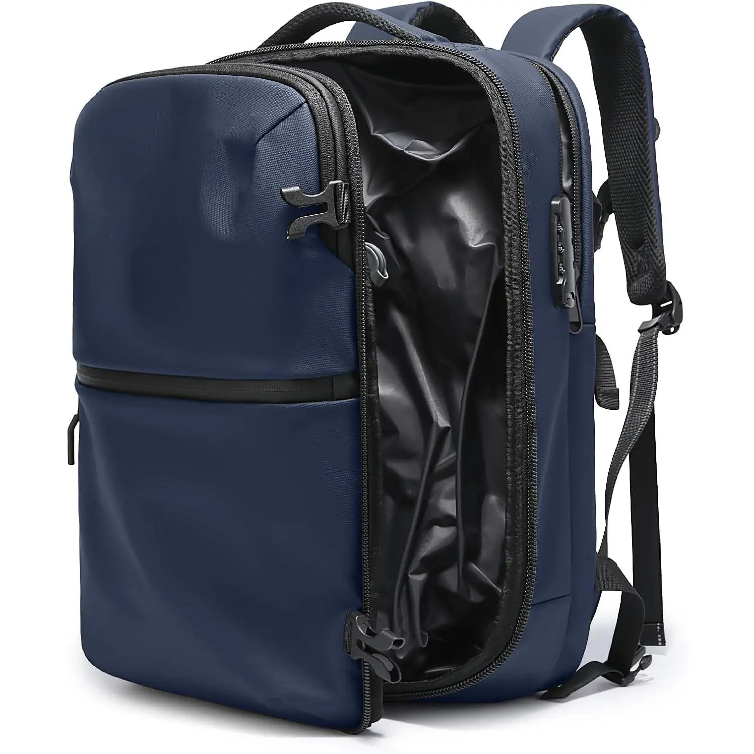 Travel Backpack with Vacuum Pocket and TSA lock version can hold 15.6 inch Laptop suitable Overnight Flight Approved Anti- Bag