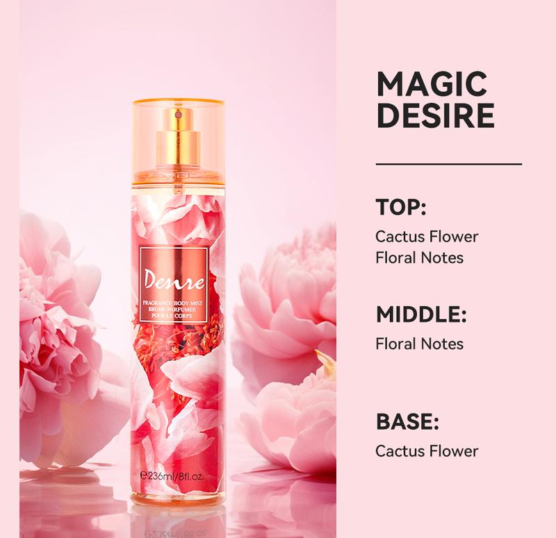 8 Fl Oz Hair & Body Fragrance Mist for Women - Long-Lasting Perfume, Perfect for Dating, Parties and Gift Giving Floral Amber