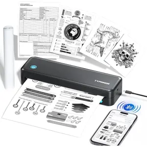 Portable Printers, D820   Printers Support 2" to 8.5" Width Thermal Paper & 8.5"x11"  Letter Size, Receipt Printers for  Use Suitable for Phone & PC (Black) 1pack