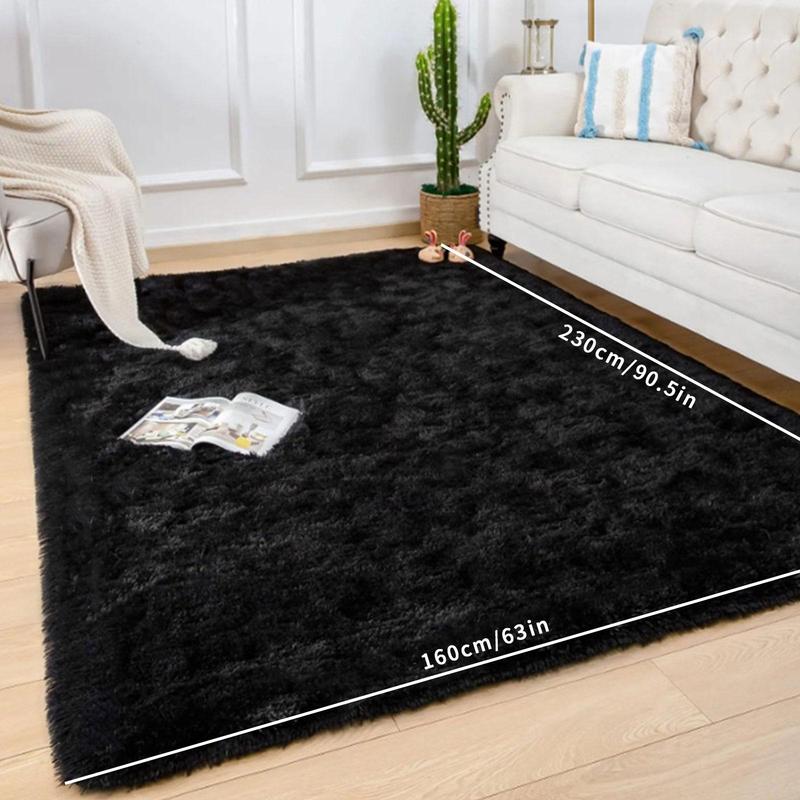 Ultra Soft Solid Color Plush Area Rug, Long Pile Carpet for Living Room, Bedroom, and Window Sill, Cozy Floor Mat for Home Decor