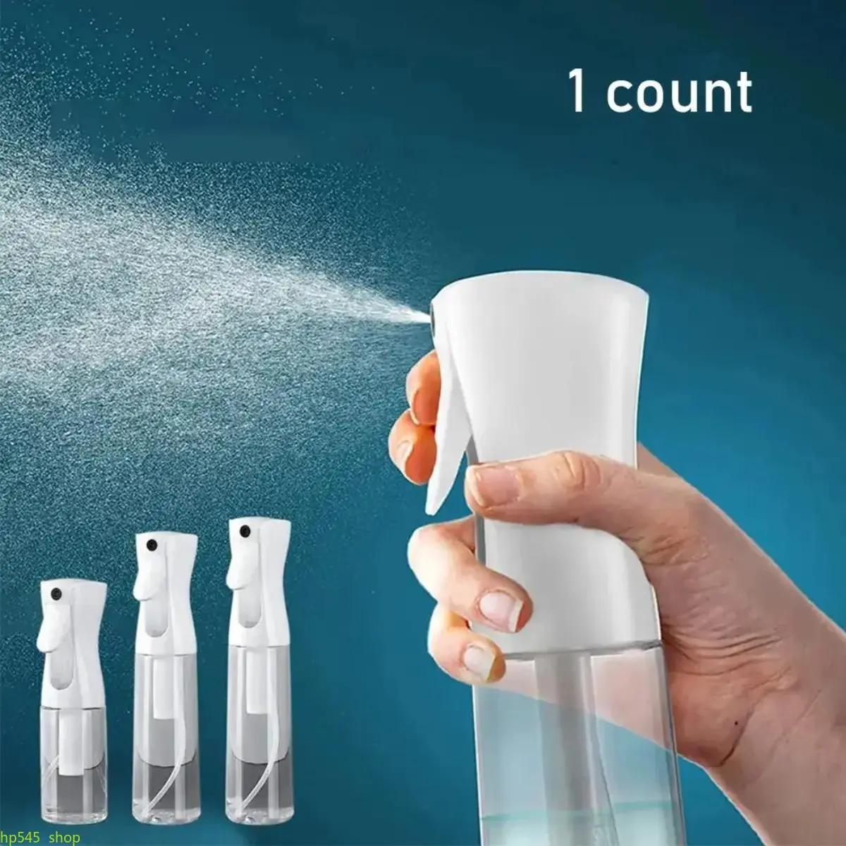 Modern Fine Mist Spray Bottle, Reusable Compact Plastic Sprayer with Continuous Spray for Hair Styling, Cosmetics & Plants, Handheld, High-Pressure Sprayer System