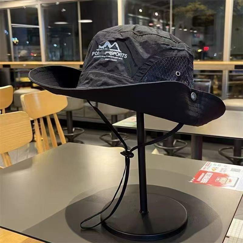 Bucket hat men and women summer big eaves sun protection fishing hiking hat sun hat versatile breathable big head circumference hat