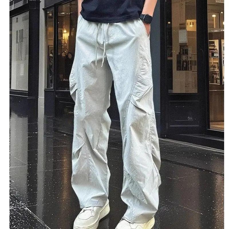 Kyn Apparel Men's Lightweight Cargo Parachute Pants Casual Loose Fit Straight Leg Quick Dry Streetwear Trousers