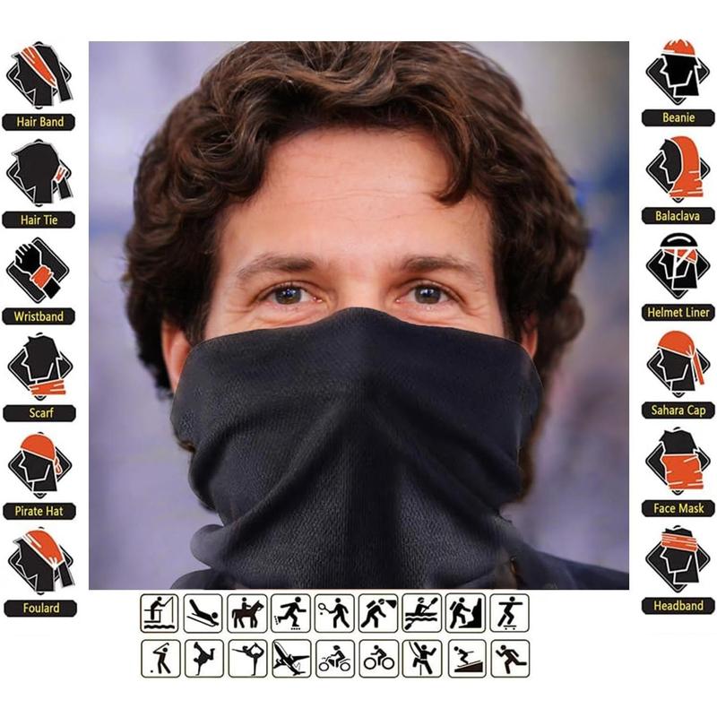 6 Pack  Gaiters Tube UV  Mask Bandana Balaclava Shiesty Magic Scarf Headwear Headbands Wraps for women