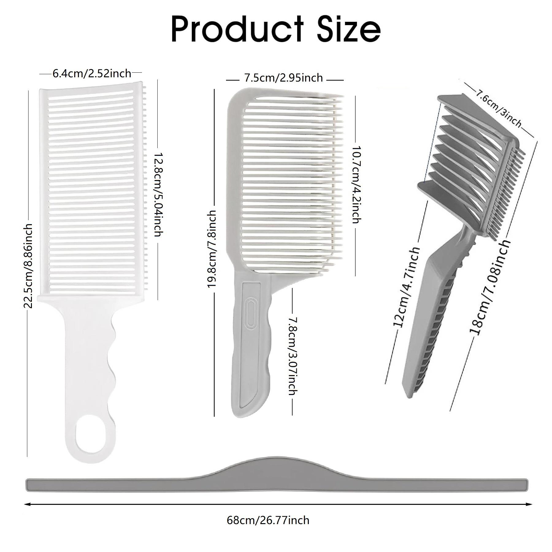 Hair Styling Tool Set, 4 Counts/set Hair Trimming Guide Comb & Adjustable Silicone Hair Band, Professional Hair Styling Tool for Salon & Barber Shop, Heatless, Hair Cutting Accessories