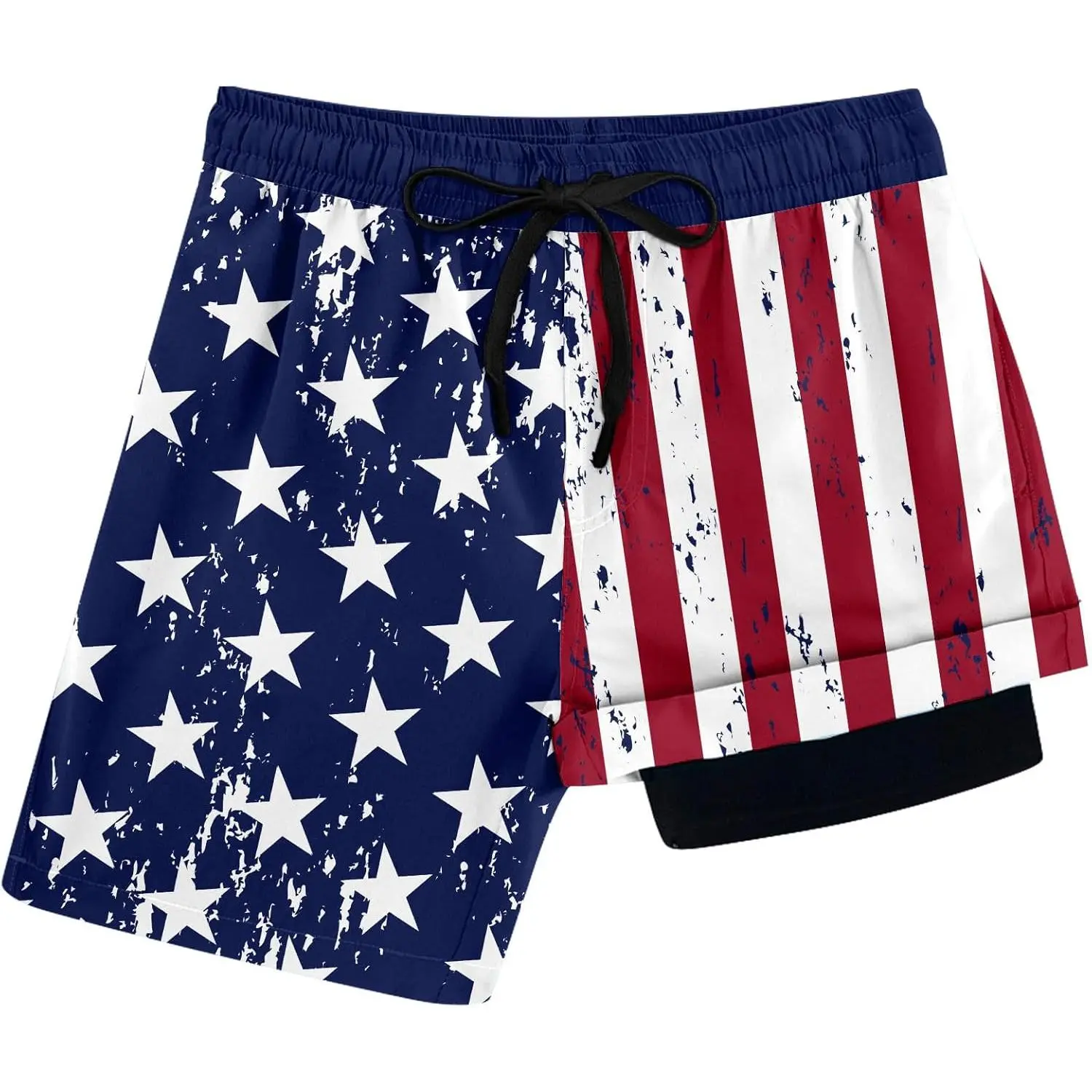Boys Swim Trunks with Compression Liner with Pockets Bathing Suit 2-20 Years Old