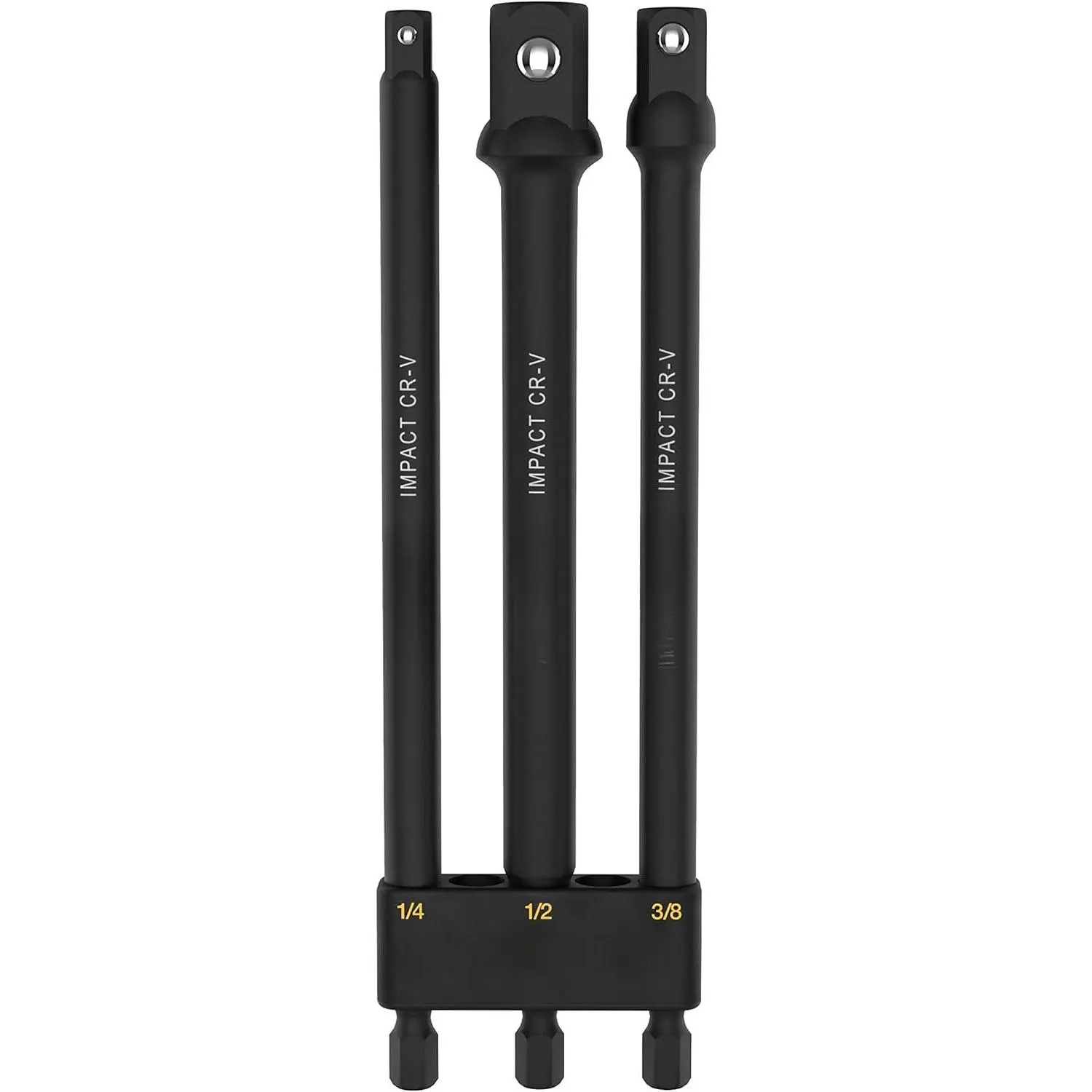 Grade Socket Adapter Set, 6" Extension Bit With Holder | 3- 1/4", 3/8", and 1/2" Drive, Adapt Your Power Drill To High Torque  Wrench (LX-102)