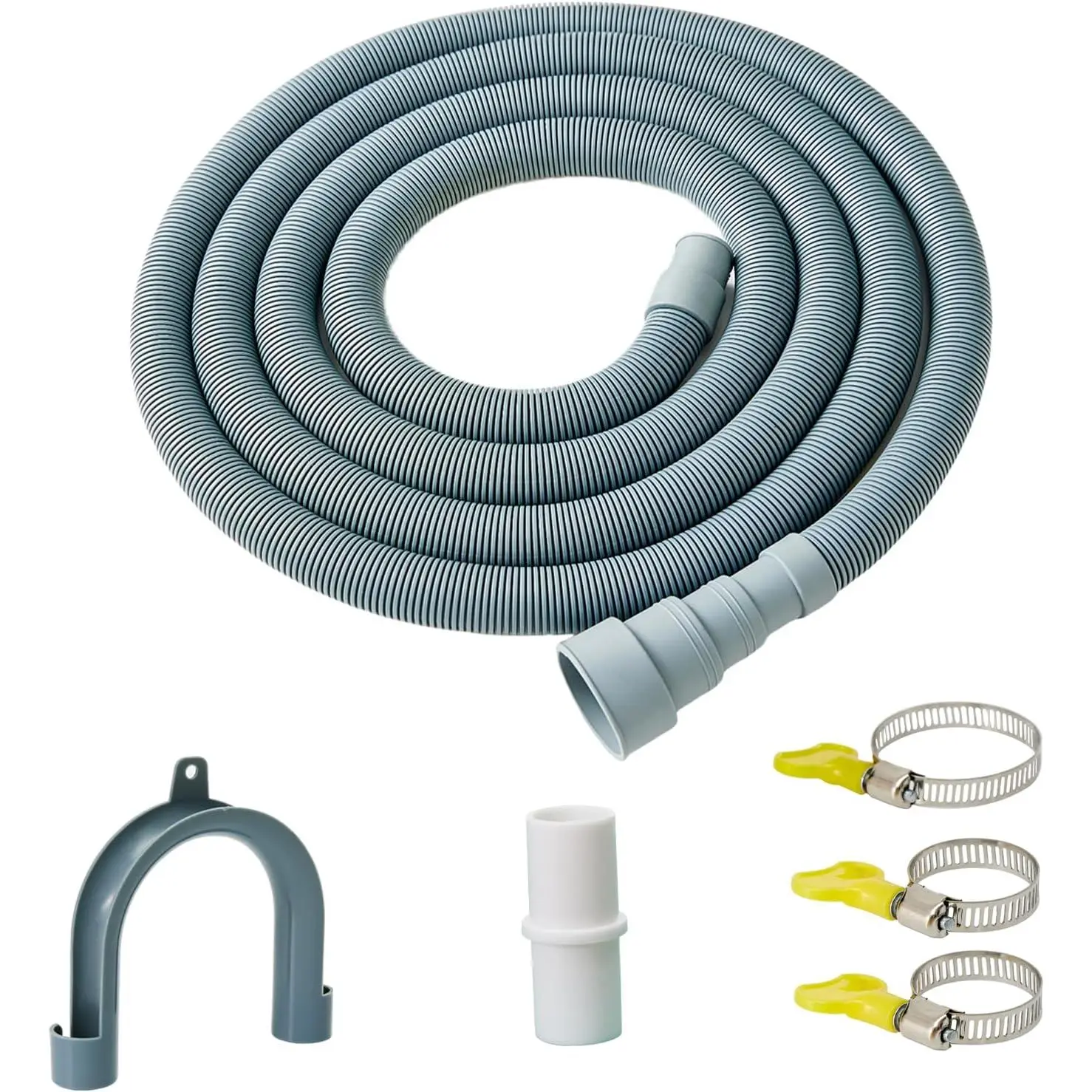 - Washing Machine Drain Hose Extension & Portable Washer Drain Hose,Dishwasher Drain Hose with Clamp (6.5ft)