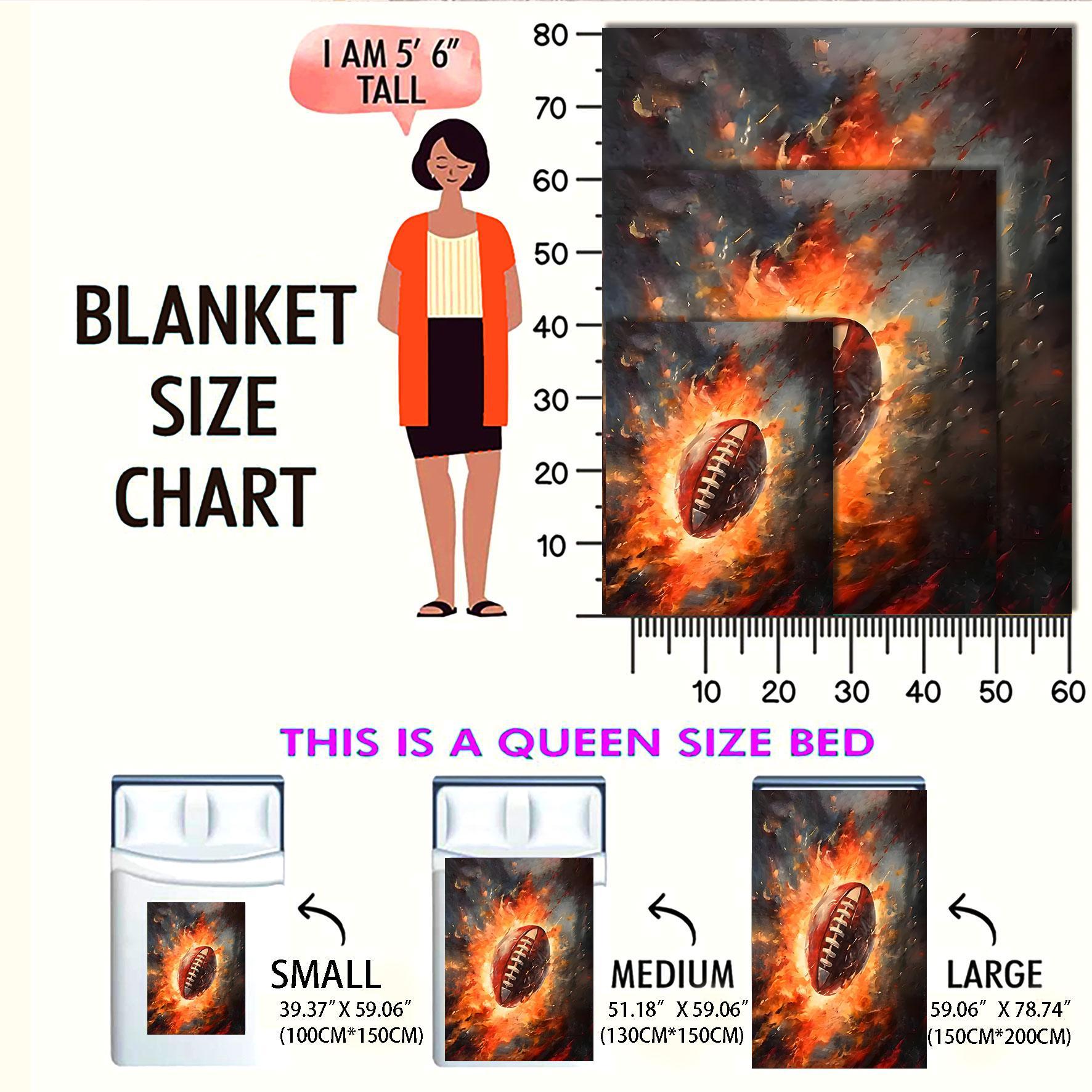 Football Pattern Blanket, Soft Throw Blanket, Air-conditioned Room Blanket, Warm Nap Blanket for Home Office Travel Camping