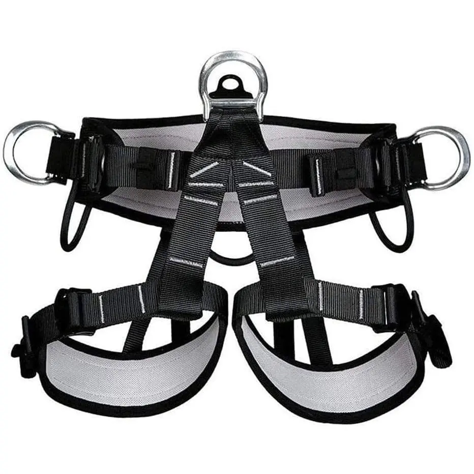 Climbing belts, Thicken Professional Safety Belt with Magnesium Alloy Connection Ring, Outdoor Momentum Belt for Rock Climbing, Fire Rescue, Rappelling