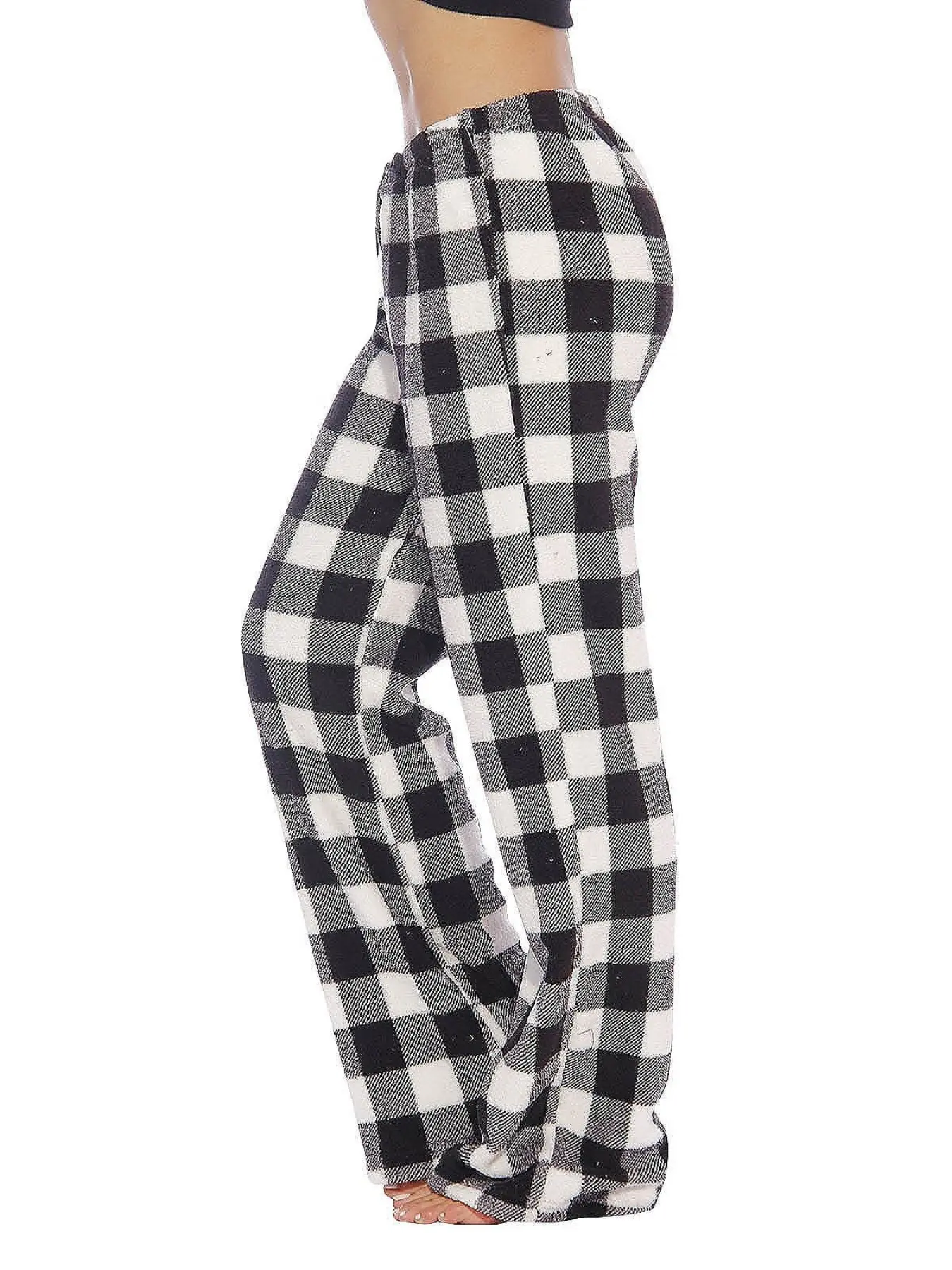 Flannel Home Sleep Pants, Plaid Pattern Print, Soft Breathable Fabric, Loose-Fit Long Pants, Casual Fall Winter Wear, Perfect Pajama Choice, Nightwear