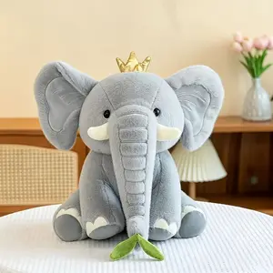 Super Soft Elephant Plush Toy, Realistic Large Stuffed Doll, Dual Color Options, Soft Huggable Animal Toy, Kids Gift, Room Decor