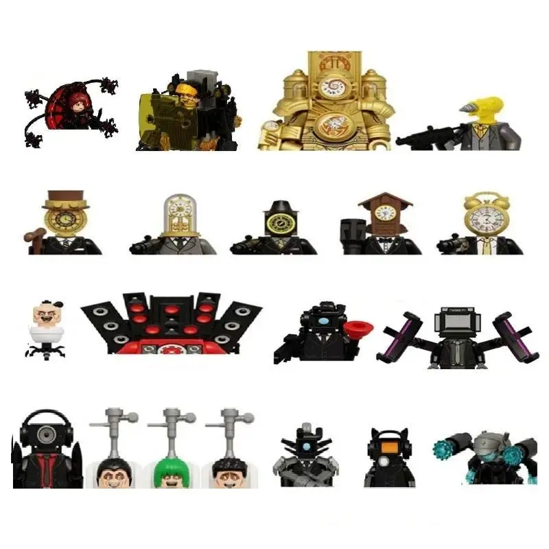 2026 New hot item   Building Block Toy of Splicable TV Man & G-Man Toilet, MOC Characters from the Meme Craze