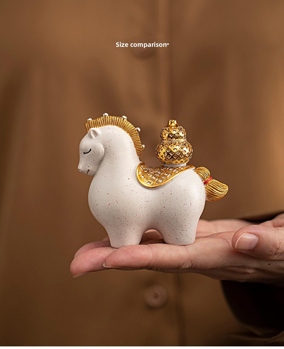 Oriental Art Small Horse Decorative Ornament Desktop Decoration Handicraft Party Favor Gift Birthday Present Welcome Gift