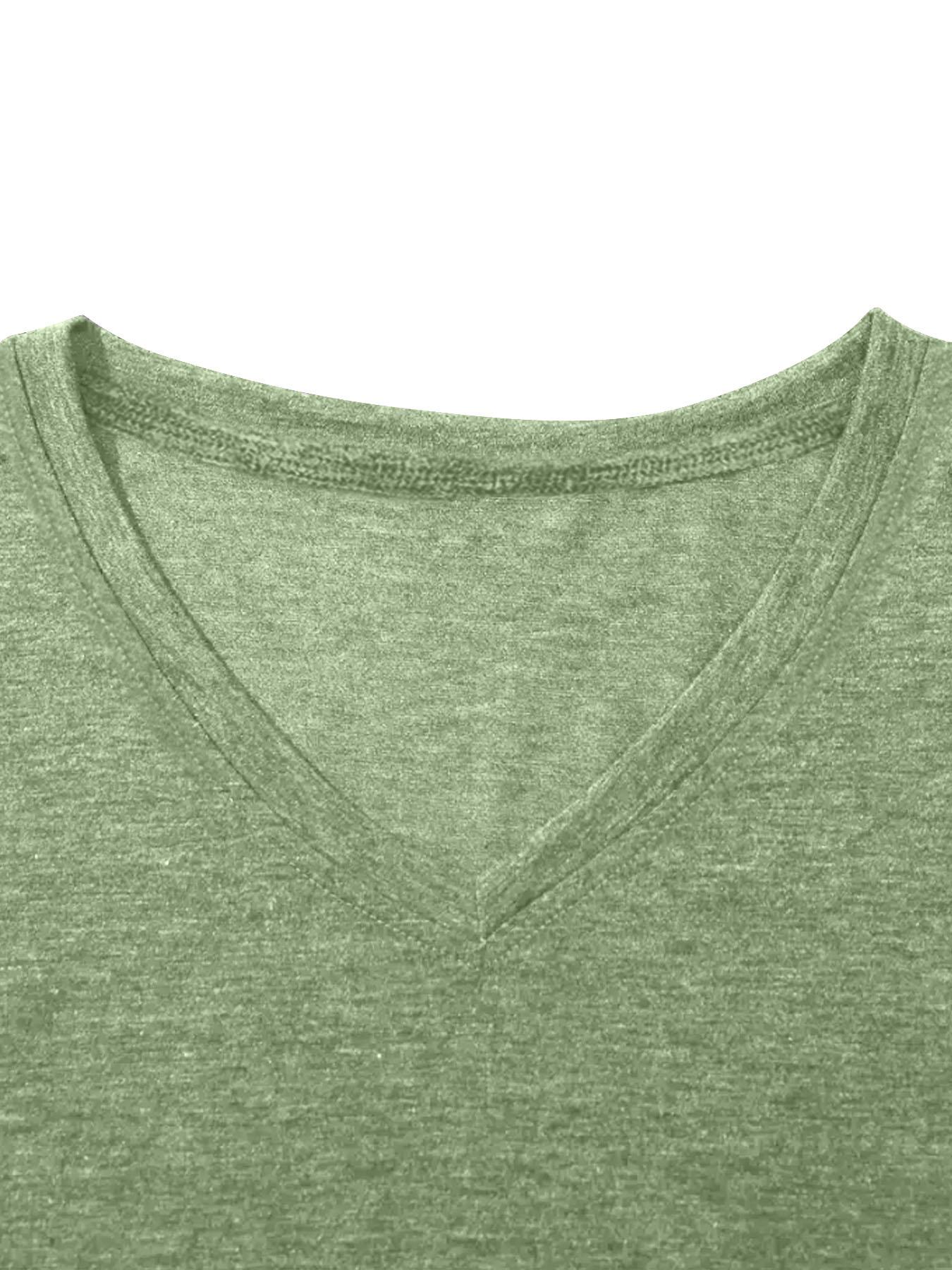 Women's Dandelion & Letter Print V Neck Tee, Casual Short Sleeve T-shirt for Summer, Ladies Clothes for Daily Wear, Top, Womenswear