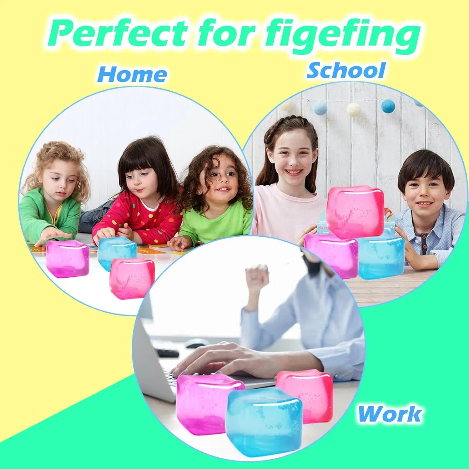 High Density Gel Ice Cube Square Decompression Vent Toy Squishy Stress Ball Squeeze Toys Stress Relief Sensory Toy squeeze toys