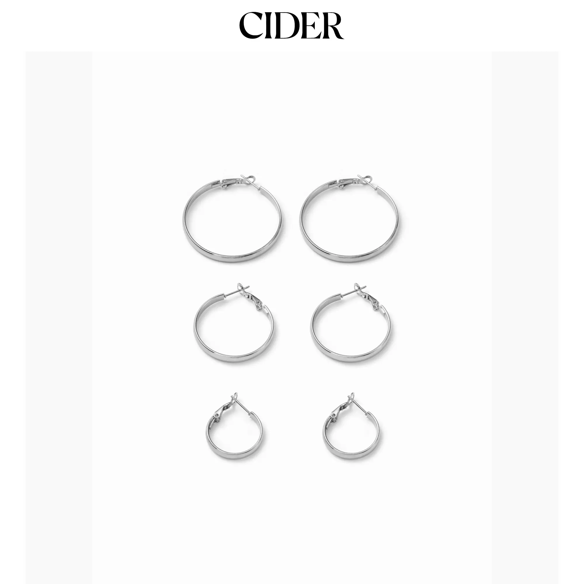Cider 3 PAIRS HOOP EARRINGS SET Cider 3 PAIRS HOOP EARRINGS SET