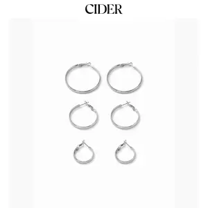 Cider 3 PAIRS HOOP EARRINGS SET
