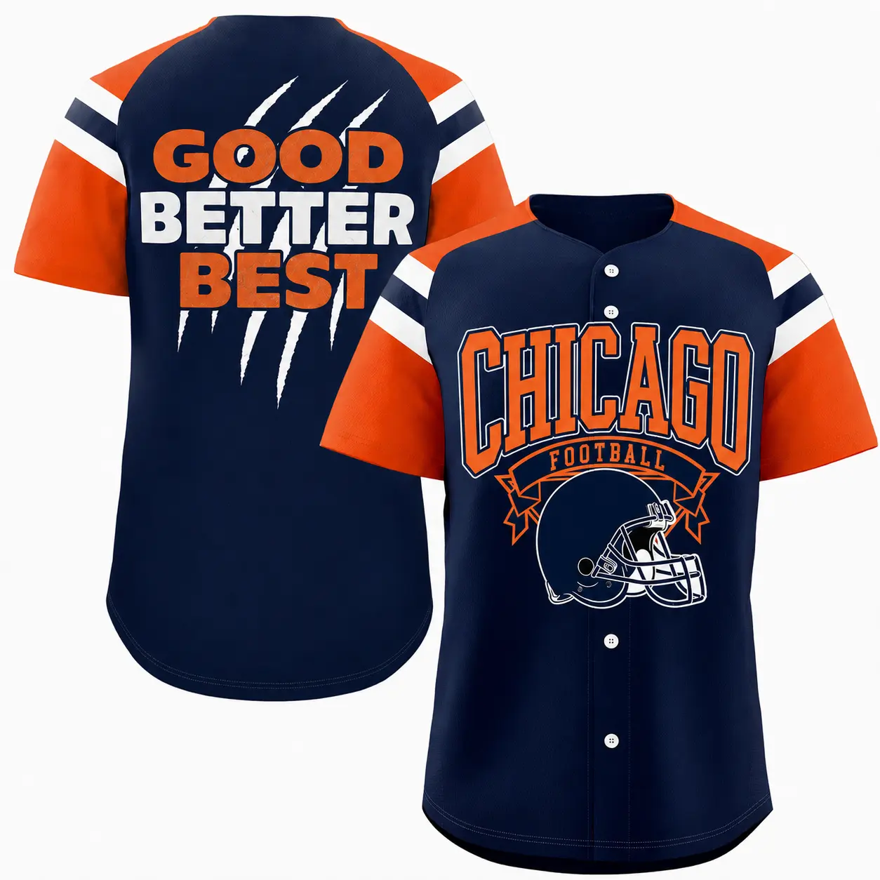 Unisex Vintage City Theme Football Baseball Jersey - Button Up Short Sleeve Sport Shirt, Sporty Chic Casual Cut Unisex Wear for Youth & Adults Game Day Fan Apparel, Button Up Shirt, Multi-Size