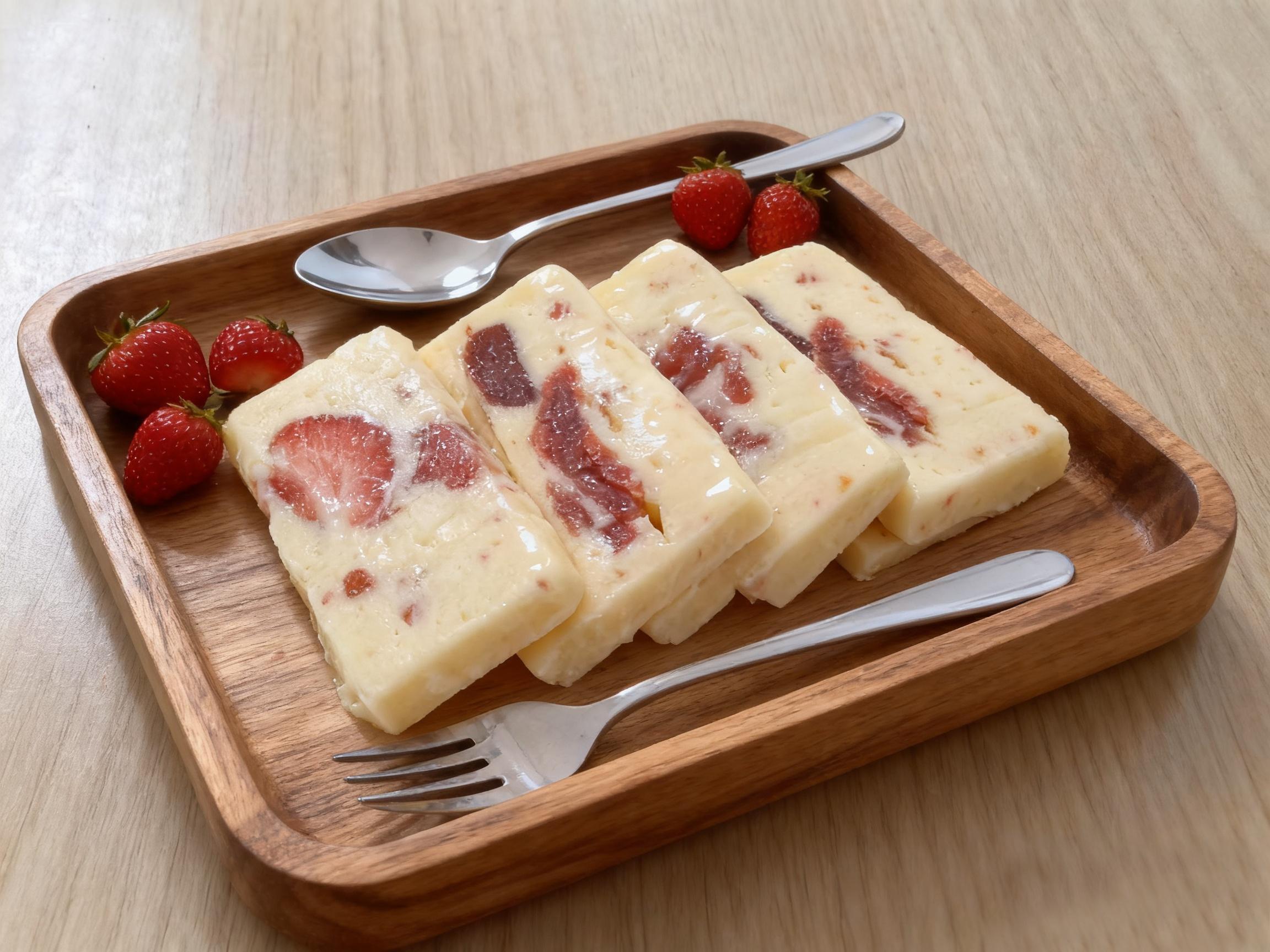 Strawberry Nougat Candy, Soft Milk Nougat with Real Strawberry Flavor, Chewy Gourmet Candy Snack, Individually Wrapped Sweets, Perfect Gift & Snack (3.53oz, 3 Pack)