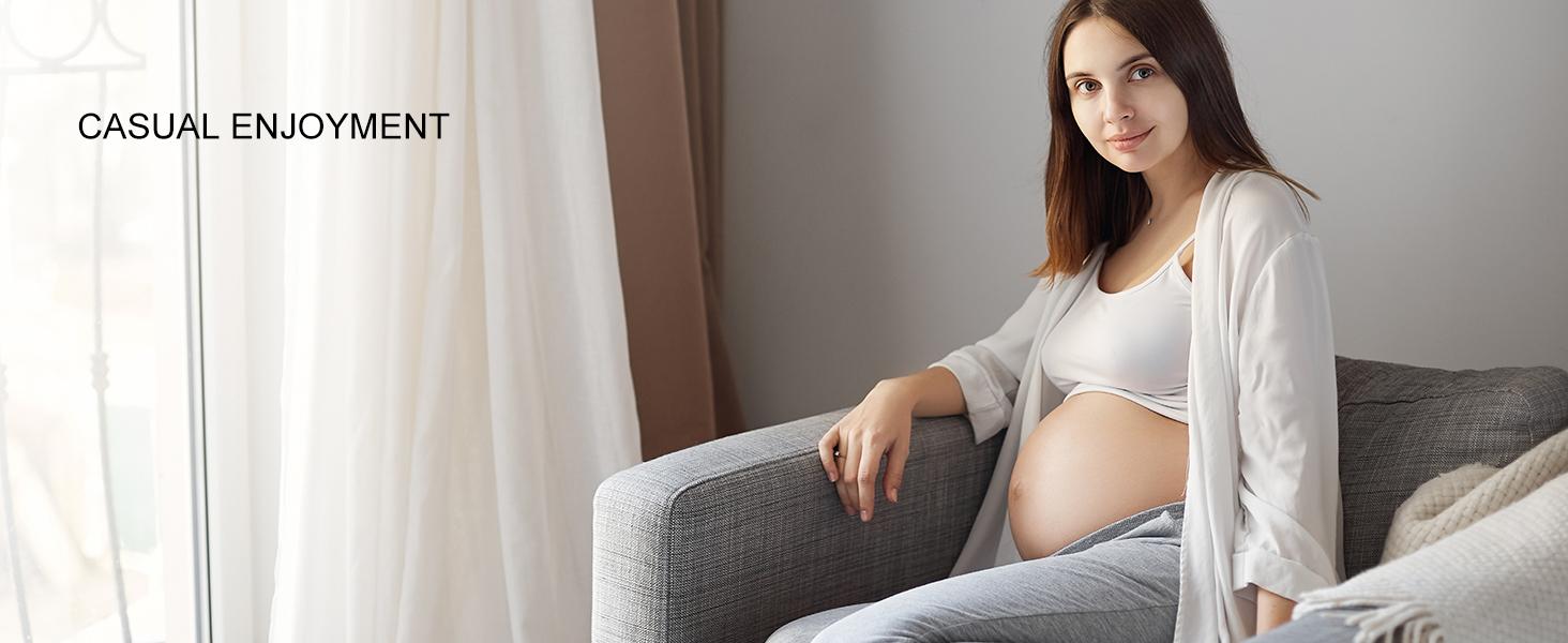 Maternity Leggings Over The Belly Cotton Pregnancy Tight Pants Stretchy Comfy Yoga Workout Activewear S-XXL