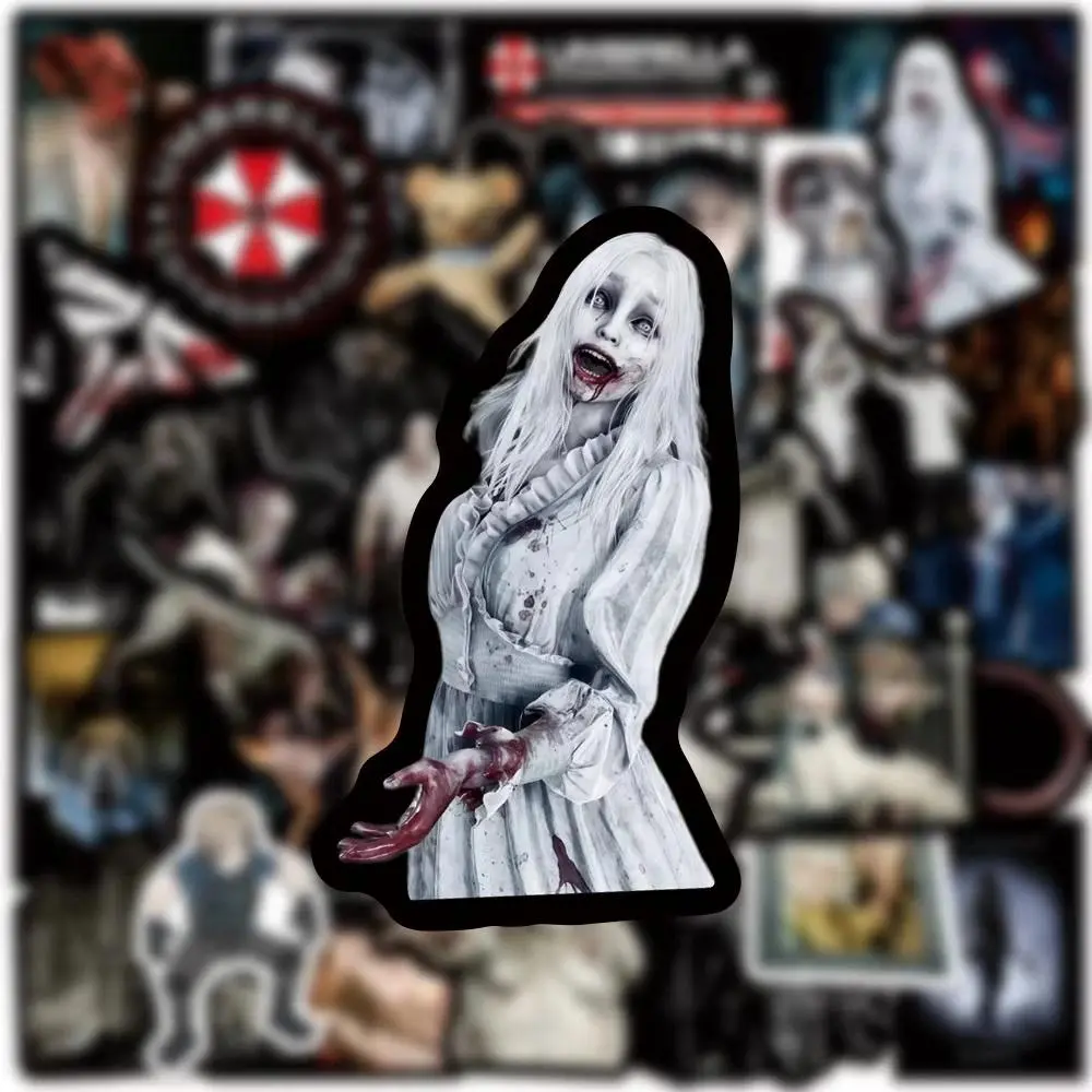 2pcs 50PCS Resident Evil Requiem Game Graffiti Stickers Exquisite Fashion DIY Guitar Phone Laptop Suitcase Water Cup Skateboard Decal