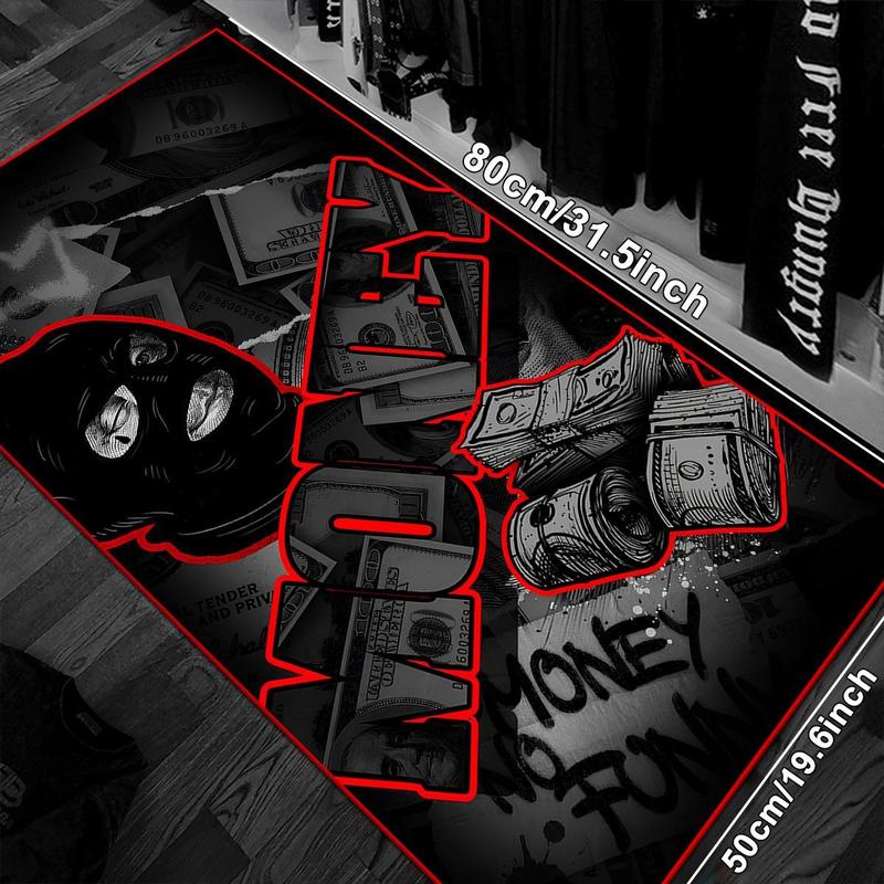 Money Pattern Floor Mat, Non-slip Soft Floor Carpet, Decorative Fluffy Rug, Modern Indoor Rug for Home Living Room Bedroom, Home Decor, Home Decor Rugs