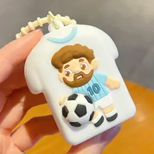 Q Version 10 Number Jersey Shape Stress Relief Toy, Soft Silicone Material, Press and Bounce, Ideal Gift for Fans, Portable and Cute