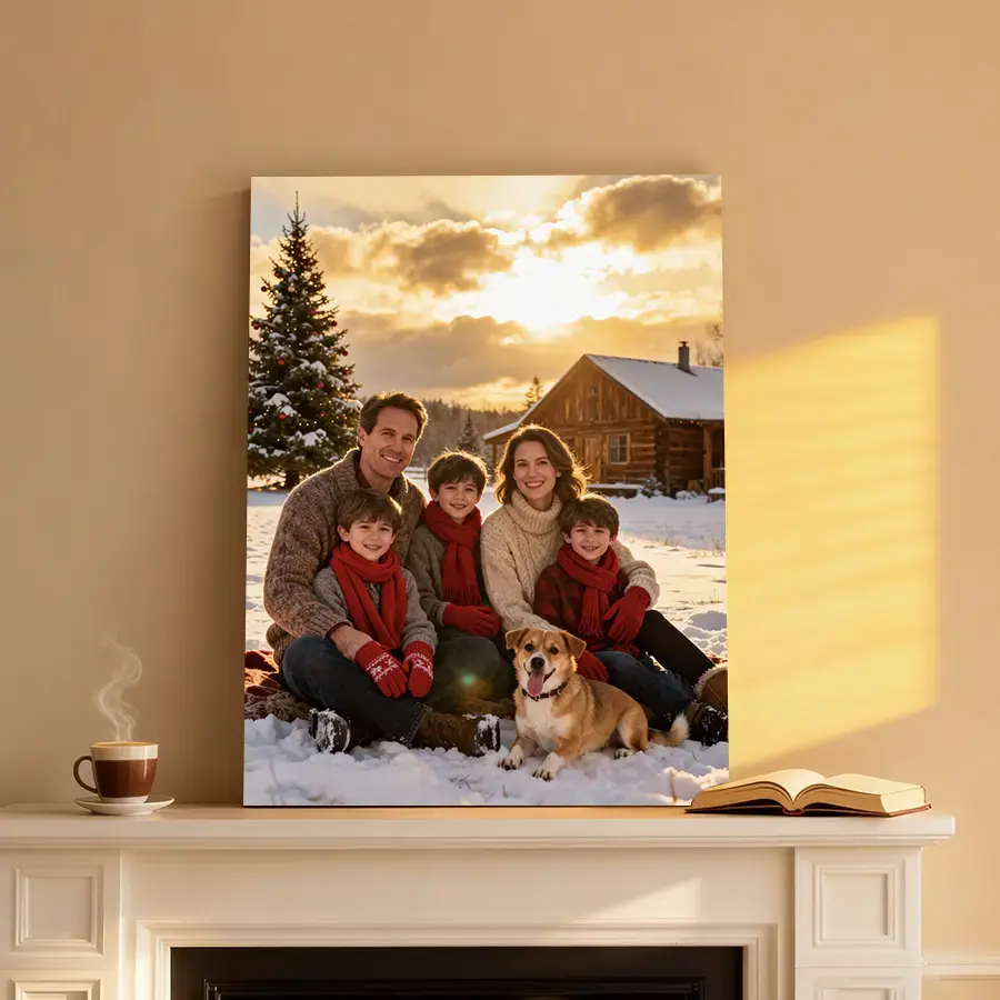 Custom Photo Canvas Painting - Framed Turn Photos into Stunning Wall Art, HD Print with Vivid Colors | Perfect for Home Decor, Holiday Gifts for Family & Friends