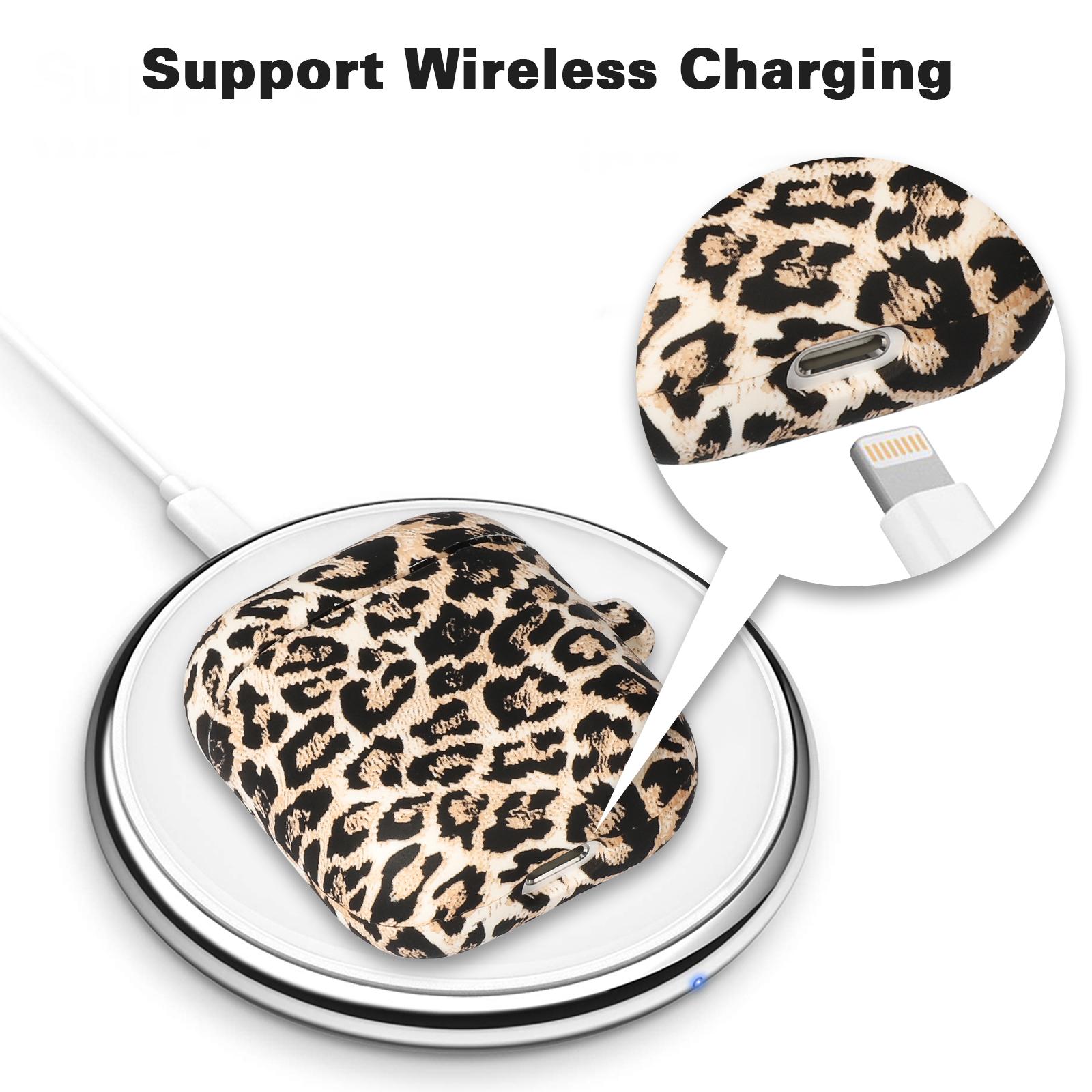 Animal Print AirPods Case with Keychain – Silicone Protective Cover for AirPods 1/2/3/4