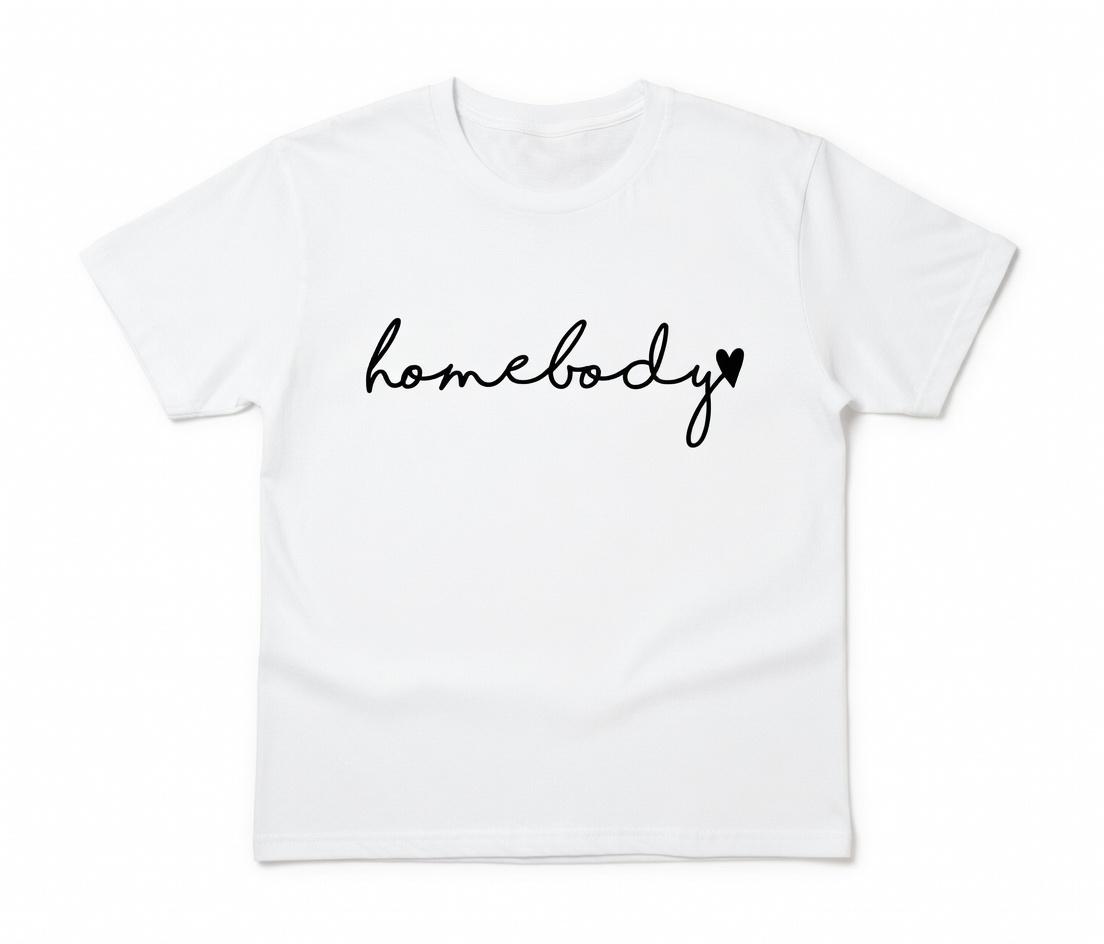 Homebody Shirt - Cute Trendy Women's Graphic T-Shirt - Introvert Oversized Tee, Cozy Gift for Her, Ultra-Soft Premium Drape Fabric, Classic Unisex Fit