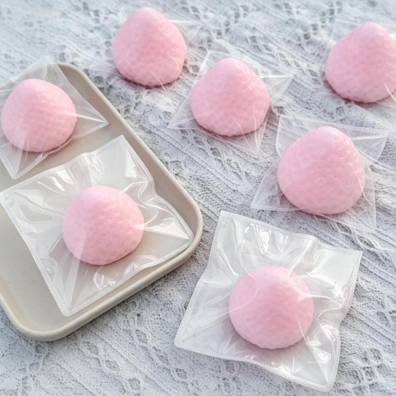 Kawaii Strawberry Squishy Toy, Soft Slow Rising Stress Relief Fidget Toy, Cute Realistic Fruit Squeeze Sensory Toy for Kids & Adults, Party Favor, Birthday Gift