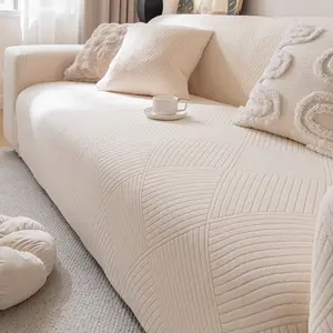Elastic Dust-Proof Washable Sofa Cover, Reusable Furniture Protector, Non-Slip, Fits 1-5 Seater Sofas, Easy Install, for Living Room, Office, Home Decor
