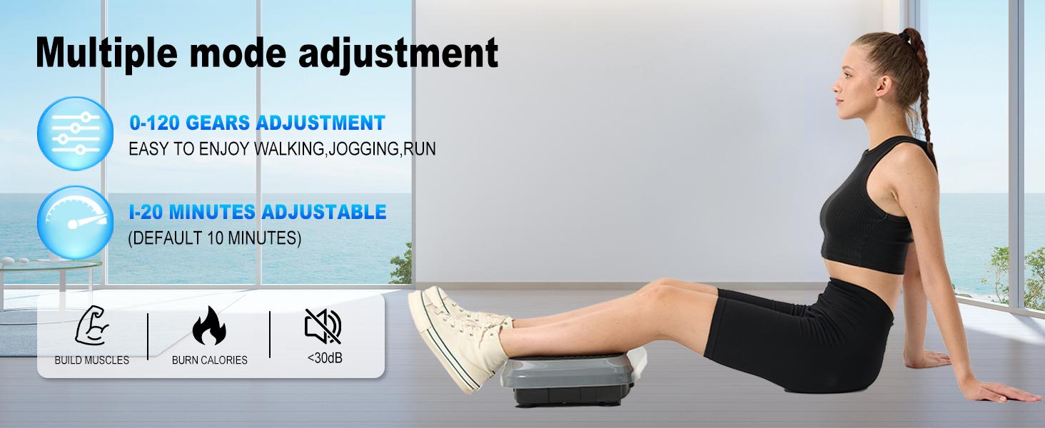 Vibration Plate Exercise Machine for Lymphatic Drainage,Power Plate Vibrating Platform ,Shaker for Weight Loss,Waver Board with 120 Levels for Home Gym